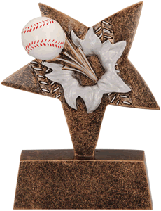 57203GS Star Blast Resin Baseball Trophy