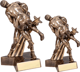 Free Engraving Elite 6/" Wrestler Resin Trophy Award 55510-GS
